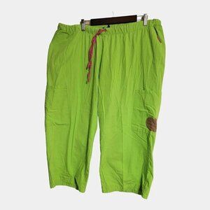 Apple Bottom Womens Scrub Pants work Sz 3XL Green Drawstring Pockets Cargo